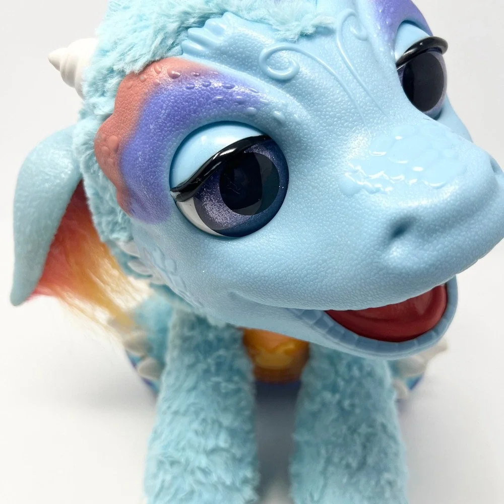 Hasbro‎ FurReal Friends Torch My Blazin Dragon Interactive Plush Blue Tested